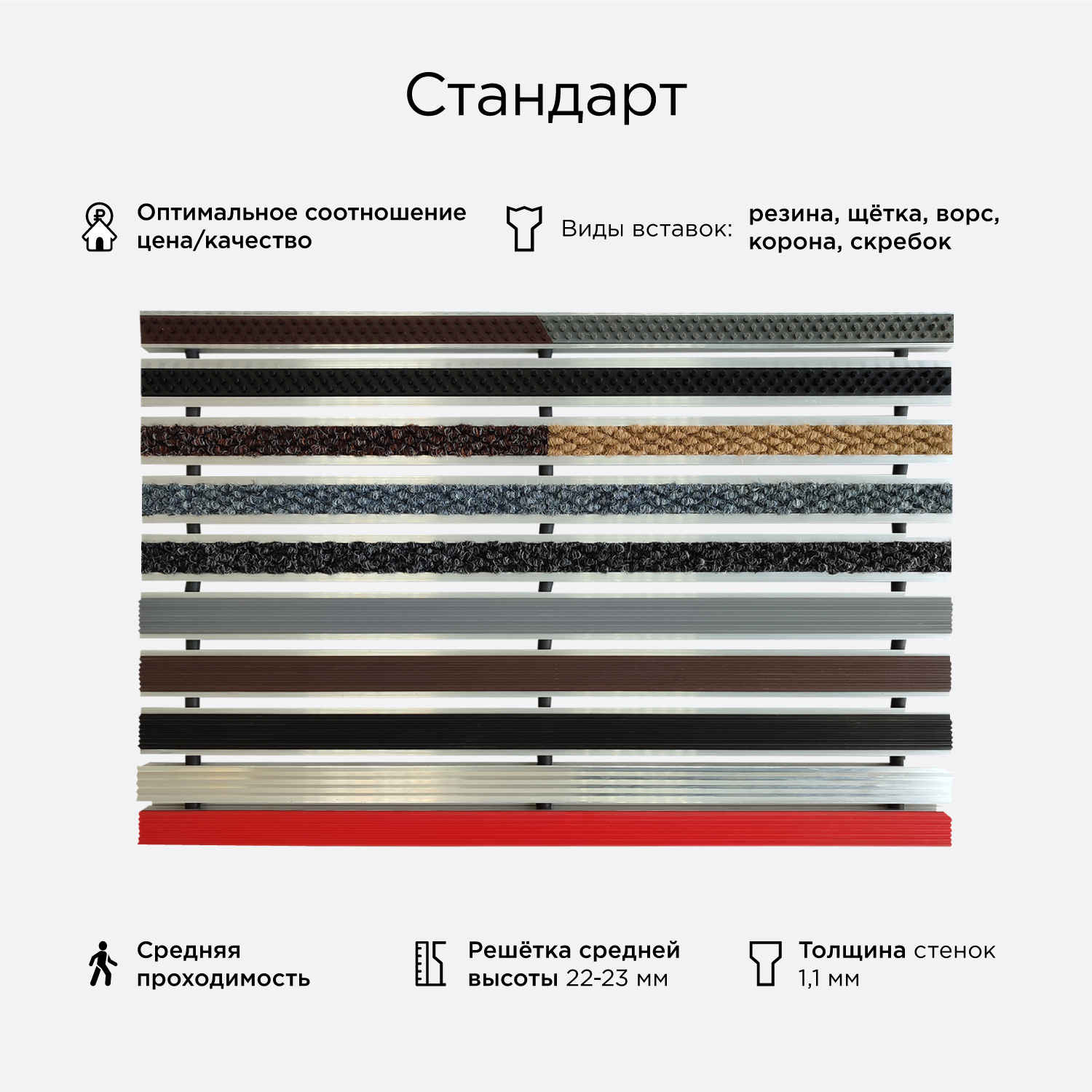 Грязезащитная решетка Стандарт