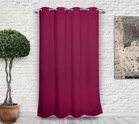 Шторы Премиум рубиновые на люверсах блэкаут