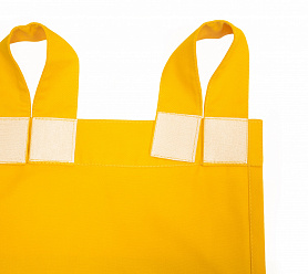 Шторы Стандарт желтые на петлях на липучках в спальню и гостиную