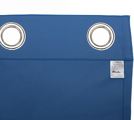 Шторы Премиум синие на люверсах блэкаут