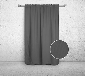 Шторы Стандарт серые на кулиске в спальню и гостиную