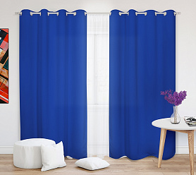 Шторы Стандарт василек на люверсах в спальню и гостиную