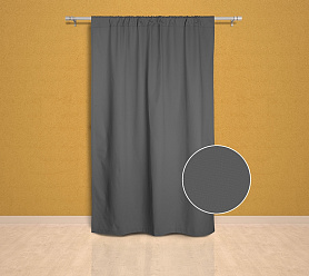 Шторы Эконом серые на кулиске недорогие