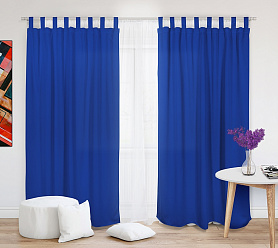 Шторы Стандарт василек на петлях на липучках в спальню и гостиную