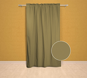 Шторы Эконом бежевые на кулиске с гребешком недорогие