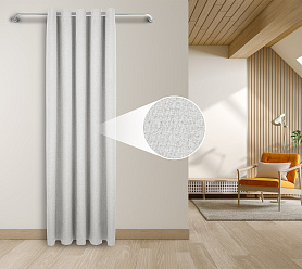 Штора Премиум Рогожка v01 с креплением Люверсы блэкаут