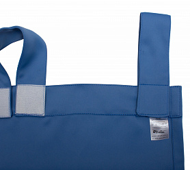 Шторы Премиум синие на петлях на липучках блэкаут