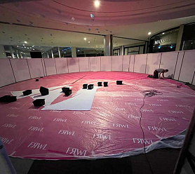 Штора Премиум Рогожка v01 с креплением Петли с липучкой блэкаут