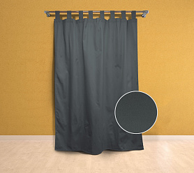 Шторы Эконом серые на петлях без липучек недорогие