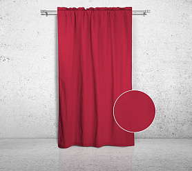 Шторы Стандарт красные на кулиске с гребешком в спальню и гостиную