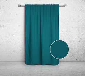Шторы Стандарт изумрудные на кулиске в спальню и гостиную
