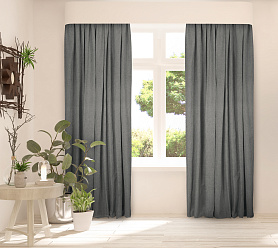 Санди однотонные v14 с креплением Шторная тесьма