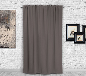 Шторы Премиум светло-коричневые на кулиске блэкаут