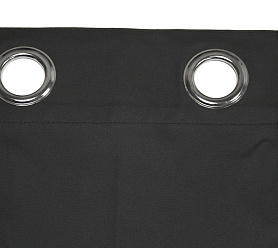 Шторы Стандарт темно-серые на люверсах в спальню и гостиную