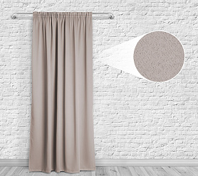 Шторы Премиум бежевые на тесьме блэкаут