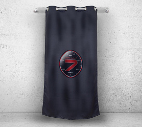 Шторы Премиум с логотипом на люверсах блэкаут