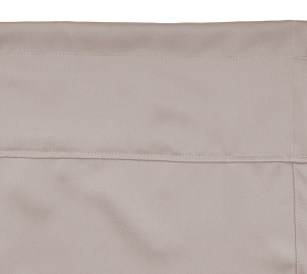 Шторы Премиум бежевые на кулиске с гребешком блэкаут