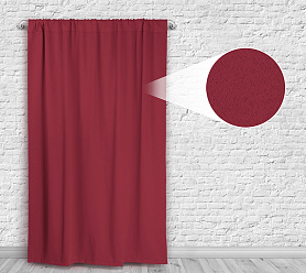 Шторы Премиум красные на кулиске блэкаут