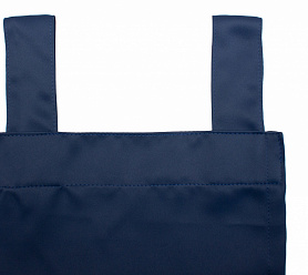 Шторы Премиум темно-синие на петлях на липучках блэкаут