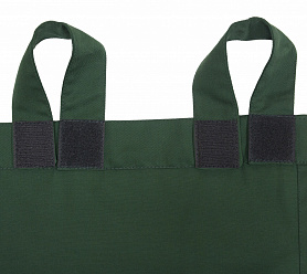 Шторы Стандарт зеленые на петлях на липучках в спальню и гостиную