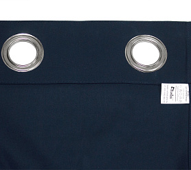 Шторы Стандарт темно-синие на люверсах в спальню и гостиную