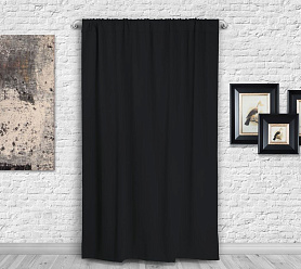 Шторы Премиум черные на кулиске блэкаут