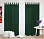 Шторы Стандарт зеленые на петлях без липучек