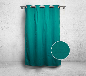 Шторы Стандарт изумрудные на люверсах в спальню и гостиную