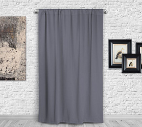Шторы Премиум серые на кулиске блэкаут