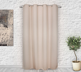 Шторы Премиум персиковые на люверсах блэкаут