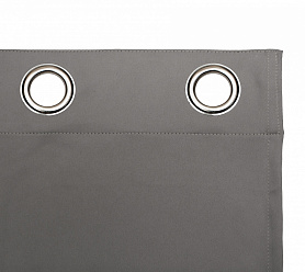 Шторы Премиум серые на люверсах блэкаут