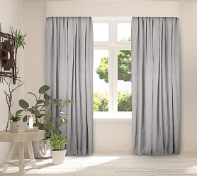 Санди однотонные v13 с креплением Шторная тесьма