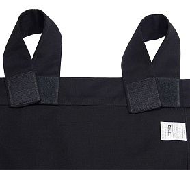 Шторы Стандарт черные на петлях на липучках в спальню и гостиную