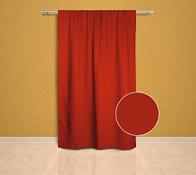 Шторы Эконом красные на кулиске недорогие