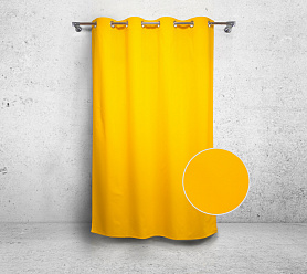 Шторы Стандарт желтые на люверсах в спальню и гостиную