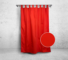 Шторы Стандарт красные на петлях на липучках в спальню и гостиную