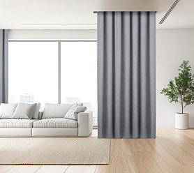 Штора Премиум Рогожка v02 с креплением Люверсы  блэкаут