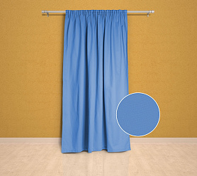 Шторы Эконом голубые на тесьме недорогие