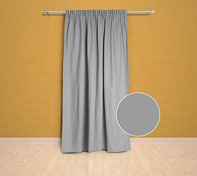 Шторы Эконом светло-серые на тесьме недорогие