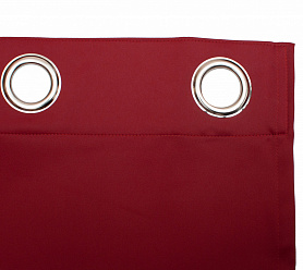 Шторы Премиум красные на люверсах блэкаут