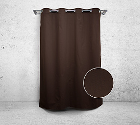 Шторы Стандарт коричневые на люверсах в спальню и гостиную