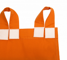 Шторы Стандарт оранжевые на петлях на липучках в спальню и гостиную