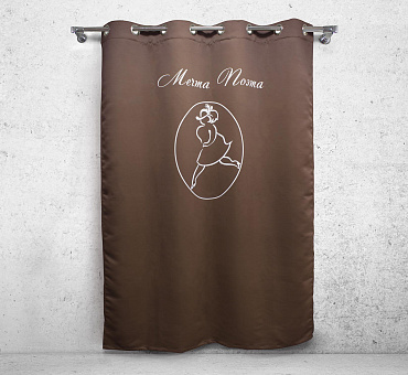 Штора Премиум с логотипом блэкаут