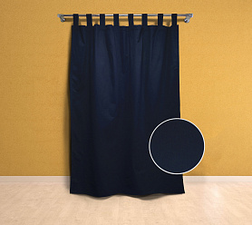 Шторы Эконом синие на петлях без липучек недорогие