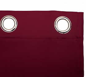 Шторы Премиум рубиновые на люверсах блэкаут