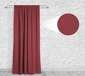Шторы Премиум терракотовые на тесьме блэкаут