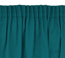 Шторы Стандарт изумрудные на тесьме в спальню и гостиную