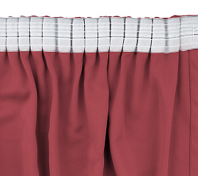 Шторы Премиум терракотовые на тесьме блэкаут