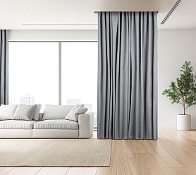 Штора Премиум Рогожка v02 с креплением Шторная тесьма  блэкаут