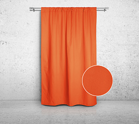 Шторы Стандарт оранжевые на кулиске в спальню и гостиную